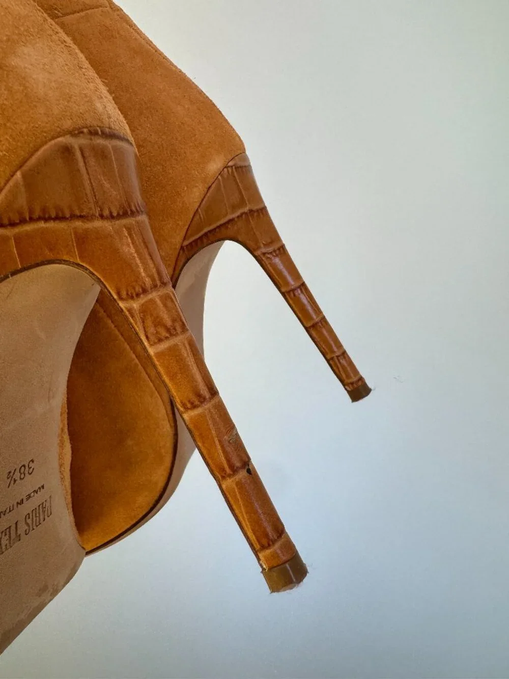 Paris Texas Stiletto 85 Sigaro Suede Knee High Boots 38.5